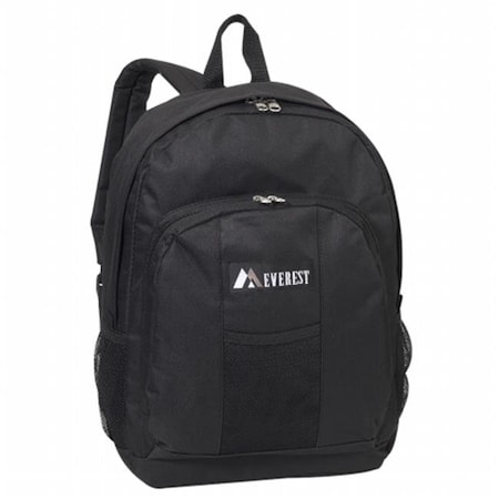 Everest Trading Everest BP2072-BK 17 in. Backpack with Front and Side Pockets BP2072-BK